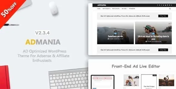 Admania - AD Optimized WordPress Theme featured image