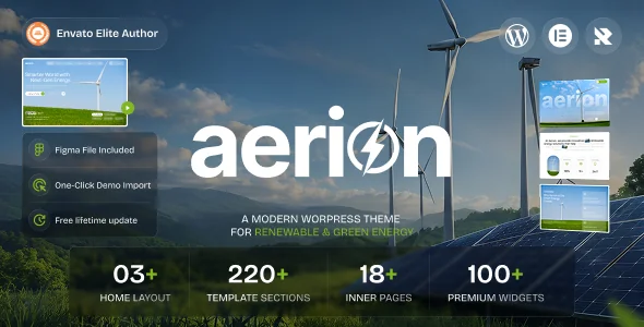 Aerion - Renewable & Green Energy WordPress Theme featured image