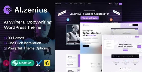 Ai Zenius - AI Writer & Copywriting WordPress Theme featured image