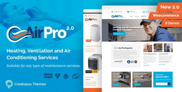Airpro - Heating And Air Conditioning Wordpress Theme For Maintenance Services featured image