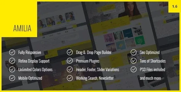 Amilia – Multipurpose One & Multi Page Wp Theme featured image