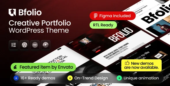 Bfolio - Creative Portfolio WordPress Theme featured image