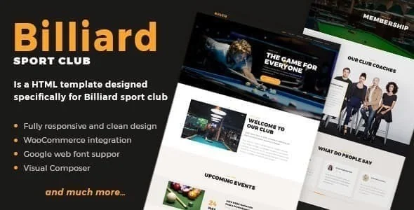 Billiard - Creative Sporting WordPress Theme featured image