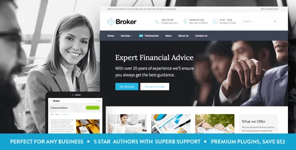 Broker – Business And Finance Wordpress Theme featured image