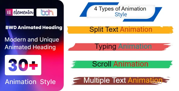 BWD Animated Heading addon for elementor featured image
