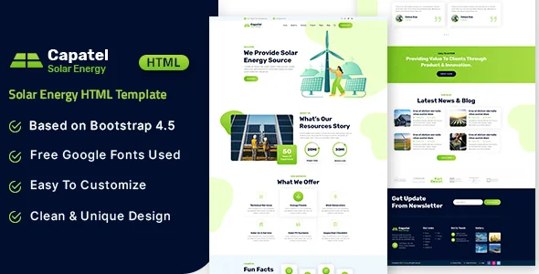Capatel – Solar Energy WordPress Theme featured image