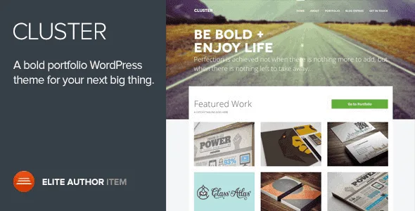 Cluster – A Bold Portfolio Wordpress Theme featured image