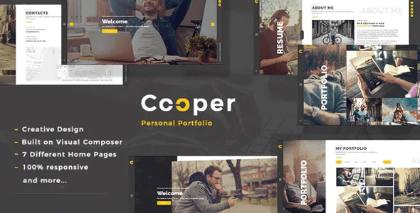 Cooper – Creative Responsive Personal Portfolio Wordpress Theme featured image
