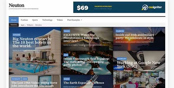 Cssigniter – Neuton Wordpress Theme featured image