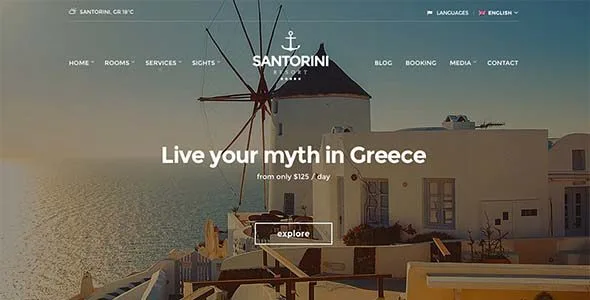 Cssigniter – Santorini Resort Wordpress Theme featured image