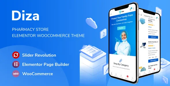 Diza - Pharmacy Store Elementor WooCommerce Theme featured image