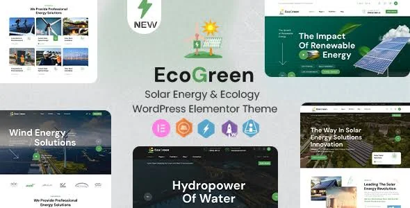 Ecogreen - Solar Energy & Ecology WordPress Elementor Theme featured image