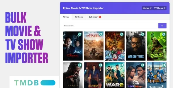 Epiza - Bulk Movie & TV Show Importer For WordPress featured image
