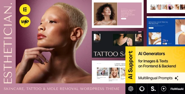 Esthetician - Skincare, Tattoo & Mole Removal WordPress Theme featured image
