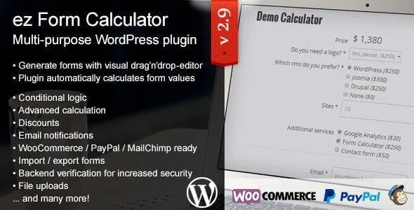 Ez Form Calculator - Wordpress Plugin featured image