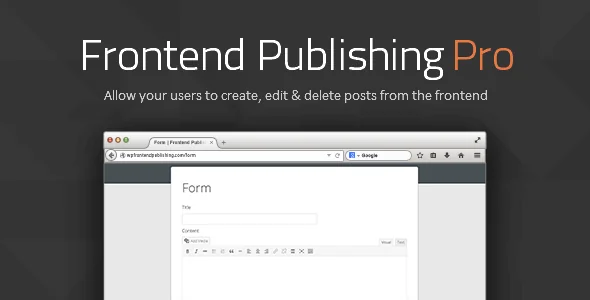 Frontend Publishing Pro featured image