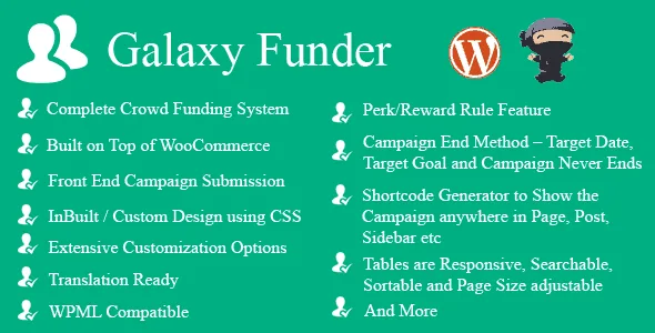 Galaxy Funder – Woocommerce Crowdfunding System featured image
