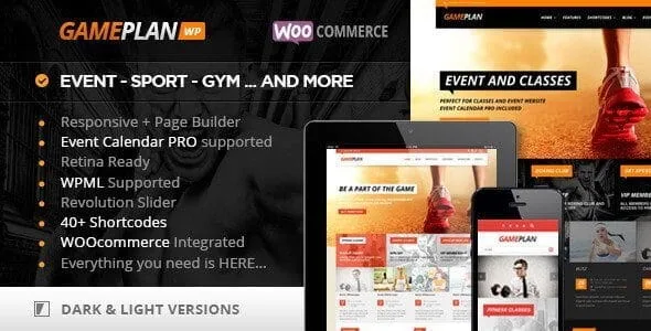 Gameplan – Event And Gym Fitness Wordpress Theme featured image
