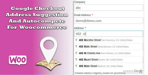 Google Checkout Address Suggestion And Autocomplete For WooCommerce featured image