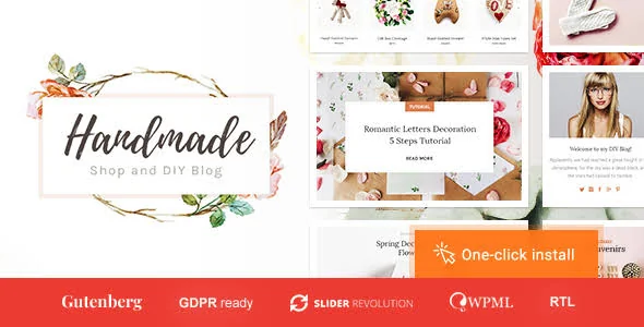 Handmade Shop - Handicraft Blog & Store Creative WordPress Theme featured image