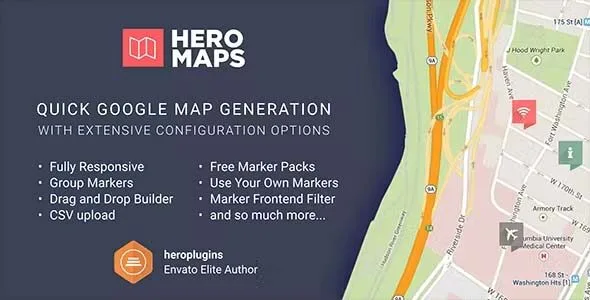 Hero Maps Premium - Customizable Google Maps Plugin featured image