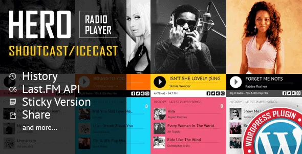 Hero – Shoutcast And Icecast Radio Player With History Wordpress Plugin featured image