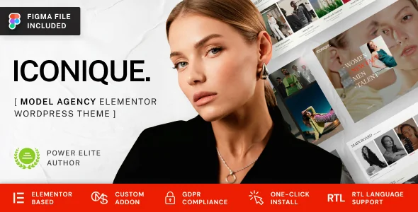 Iconique - Fashion Model Agency WordPress Theme featured image