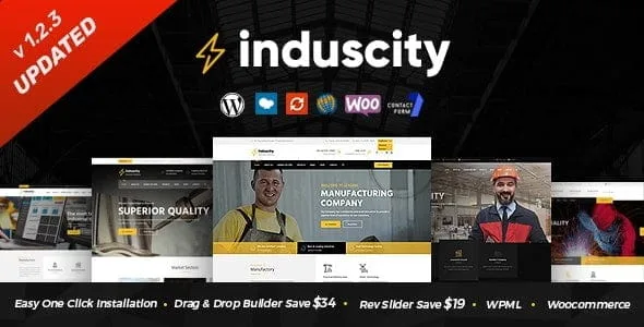 Induscity - Factory and Manufacturing WordPress Theme featured image