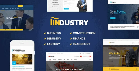 Industry – Business Factory Construction Transport & Finance Wordpress Theme featured image