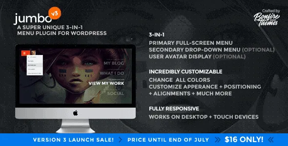 Jumbo – A 3-In-1 Full-Screen Menu For Wordpress featured image