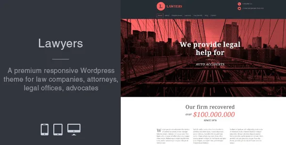 Lawyers – Responsive Business Wordpress Theme featured image