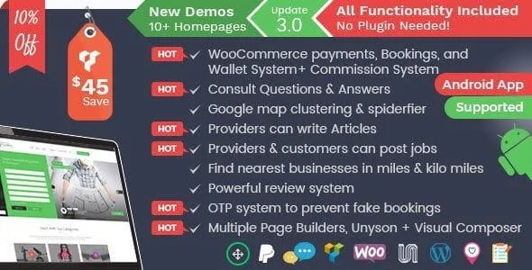 Listingo - Service Providers, Business Finder And Directory Listing Booking Wordpress Theme featured image