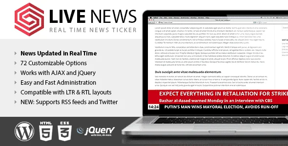 Live News – Real Time News Ticker featured image