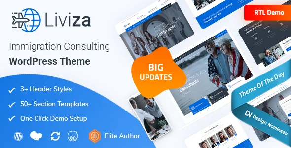 Liviza - Immigration Consulting WordPress Theme + RTL featured image