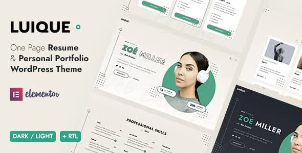 Luique - Personal Portfolio WordPress Theme featured image