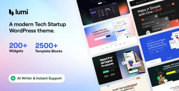 Lumi - Tech Startup WordPress Theme featured image