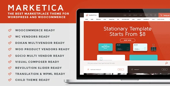 Marketica – Marketplace Wordpress Theme featured image