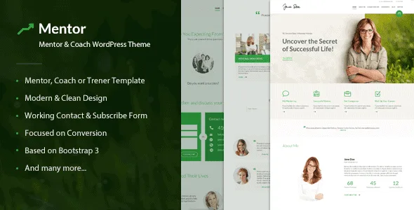 Mentor – Personal Development Coach Wordpress Theme featured image