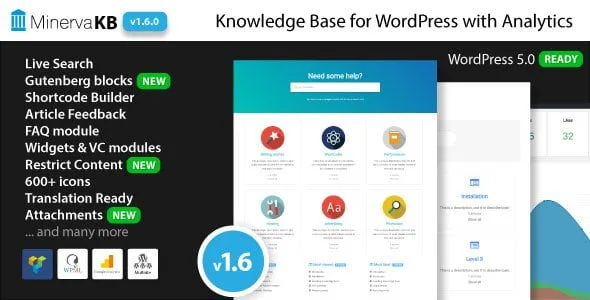 MinervaKB Knowledge Base for WordPress with Analytics featured image