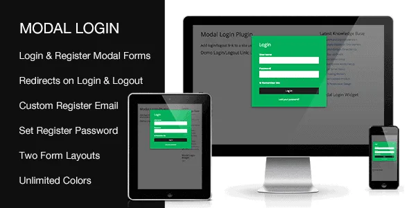 Modal Login – Register Forgotten Wordpress Plugin featured image