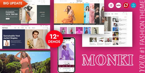 Monki - Elementor Fashion WooCommerce WordPress Theme featured image