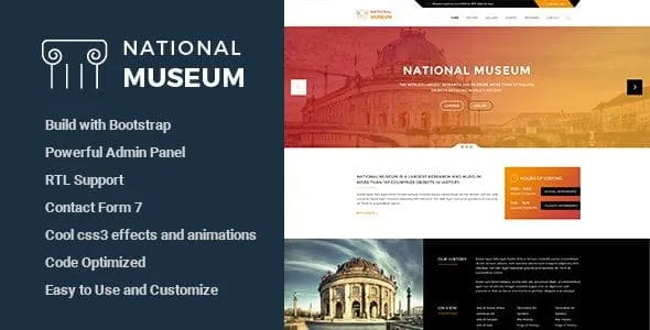 Museum - Responsive WordPress Theme featured image