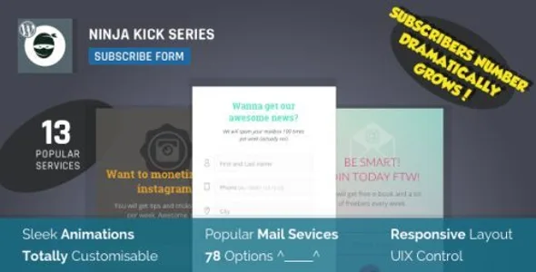 Ninja Kick: Subscription Wordpress Plugin featured image