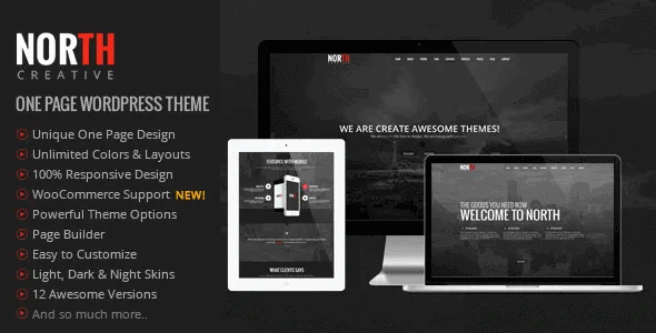 North – One Page Parallax Wordpress Theme featured image