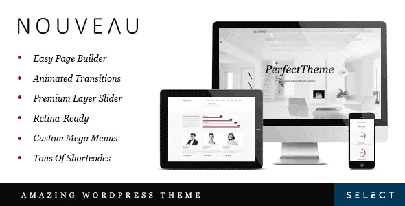 Nouveau – Multi-Purpose Retina Wordpress Theme featured image