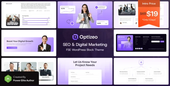 Optizeo – SEO & Digital Marketing FSE WordPress Block Theme featured image