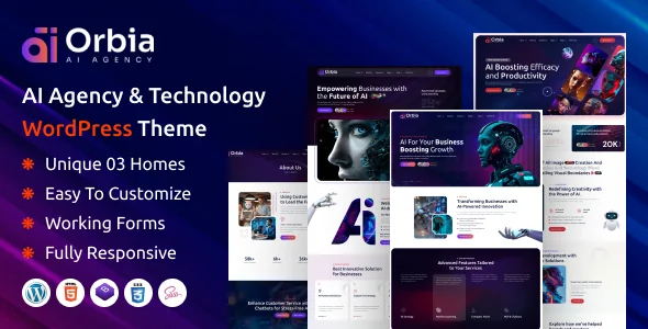 Orbia - AI Agency & Technology WordPress Theme featured image