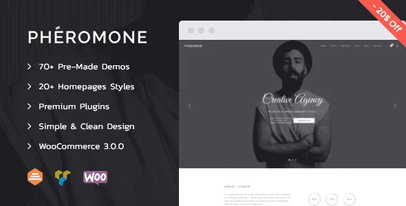 Pheromone – Creative Multi-Concept Wordpress Theme featured image