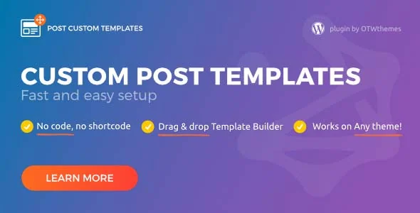 Post Custom Templates Pro featured image