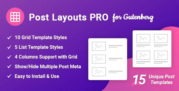 Post Layouts Pro for Gutenberg featured image